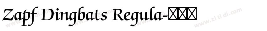 Zapf Dingbats Regula字体转换